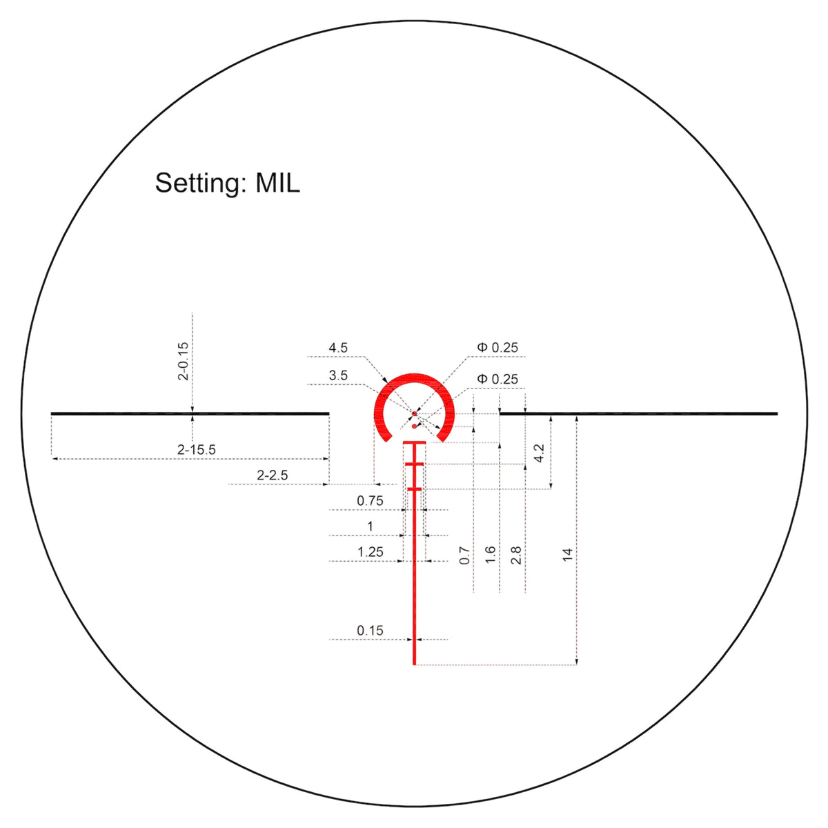 Lunette de visée KECK PRECISION ED 1-6×24 FFP lumineux – tube 30 mm