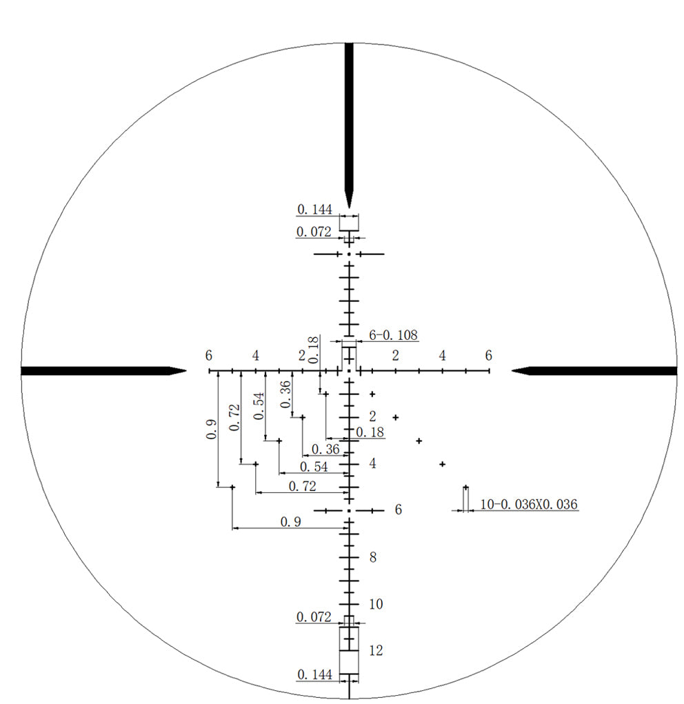 Lunette de visée KECK BREEZE 3-12×44 FFP non lumineux – tube 30 mm