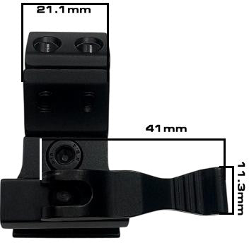 Collier de montage KECK KE1630 – tube 30 mm – Picatinny – hauteur 17,1 mm