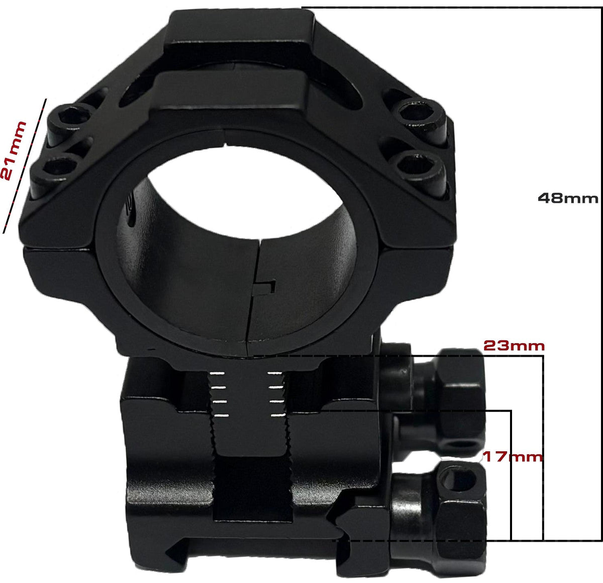 Colliers réglables en hauteur KECK KE2025 – tube 25,4 mm – queue d'aronde 11 mm – 19,3 à 25,3 mm